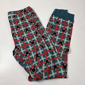 Hanna Andersson Disney Mickey Mouse Holiday Plaid Women's Pajama Pants Medium